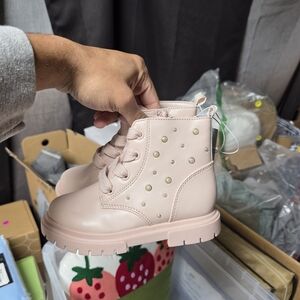 Cat & Jack Light Pink Kids Boots with Stud Accents